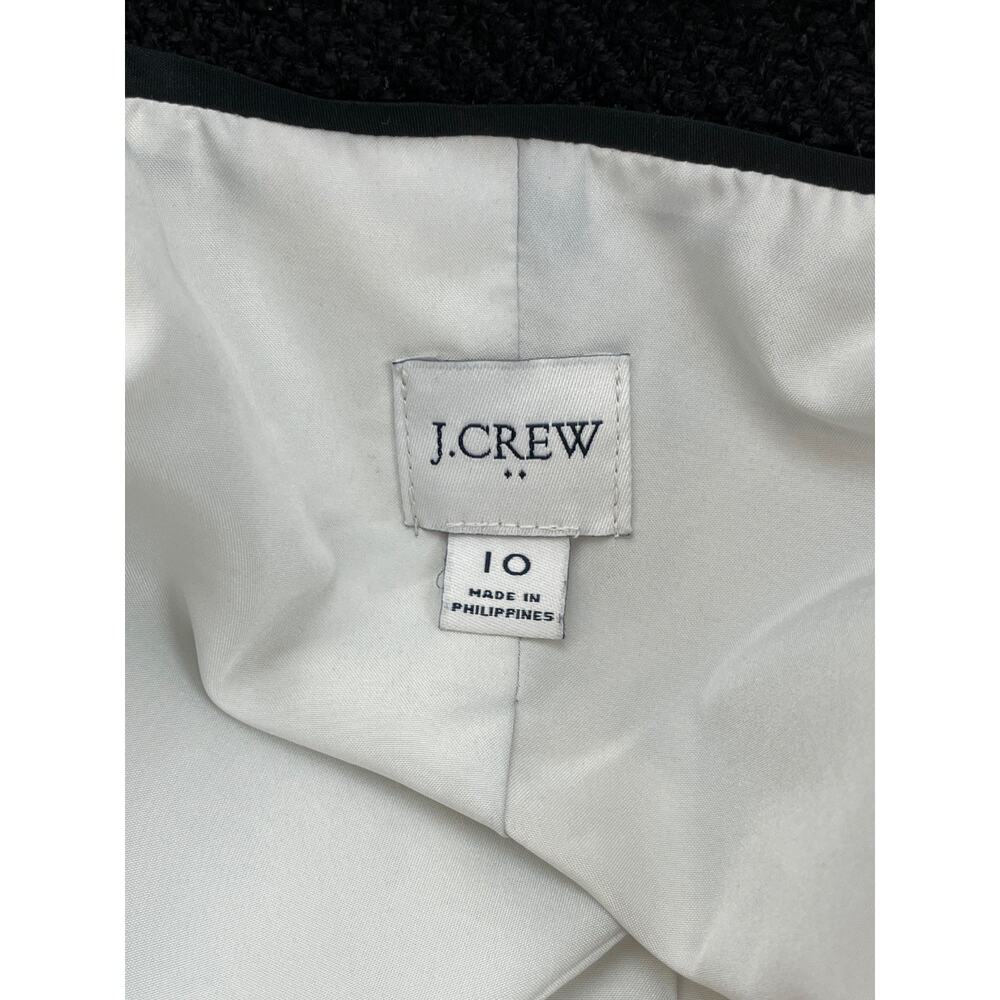 J Crew‎ Jacket Womens 10 Tweed Pockets Long Sleeve 5-Button Lined Gold - Picture 5 of 10